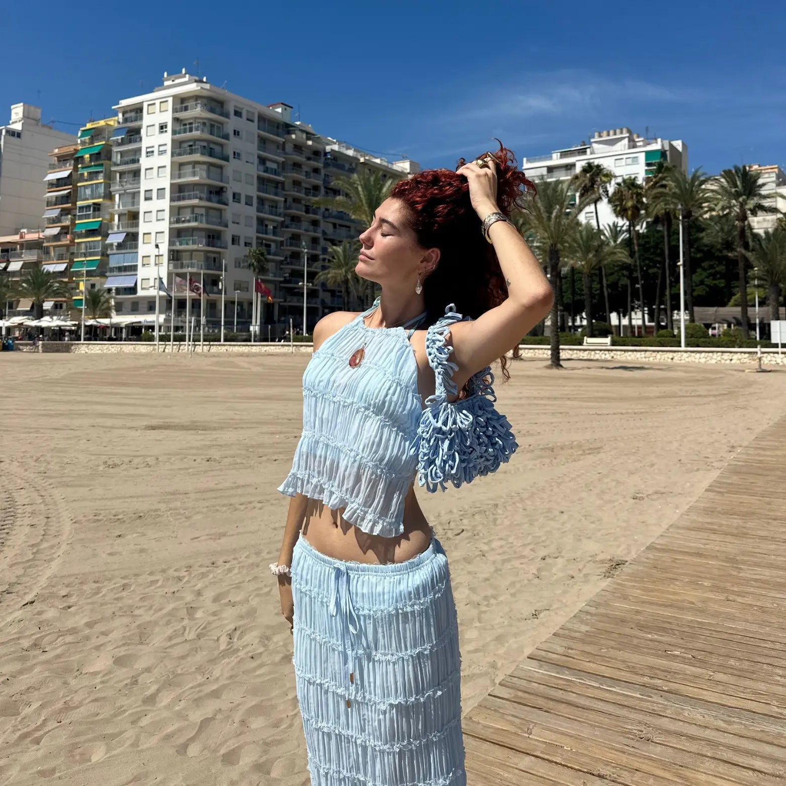 Bouclé bag - Papallona