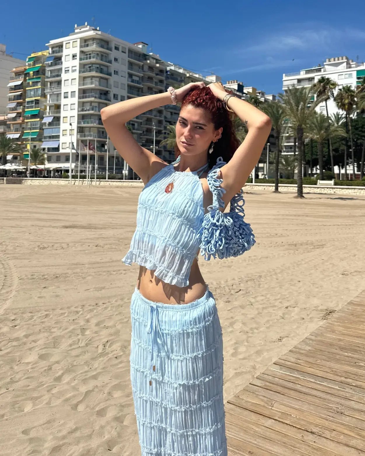 Bouclé bag - Papallona